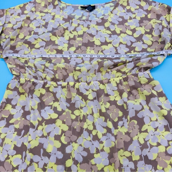 Lane Bryant Floral Print Dress in Brown and Yellow Size 14/16 - Picture 4 of 6